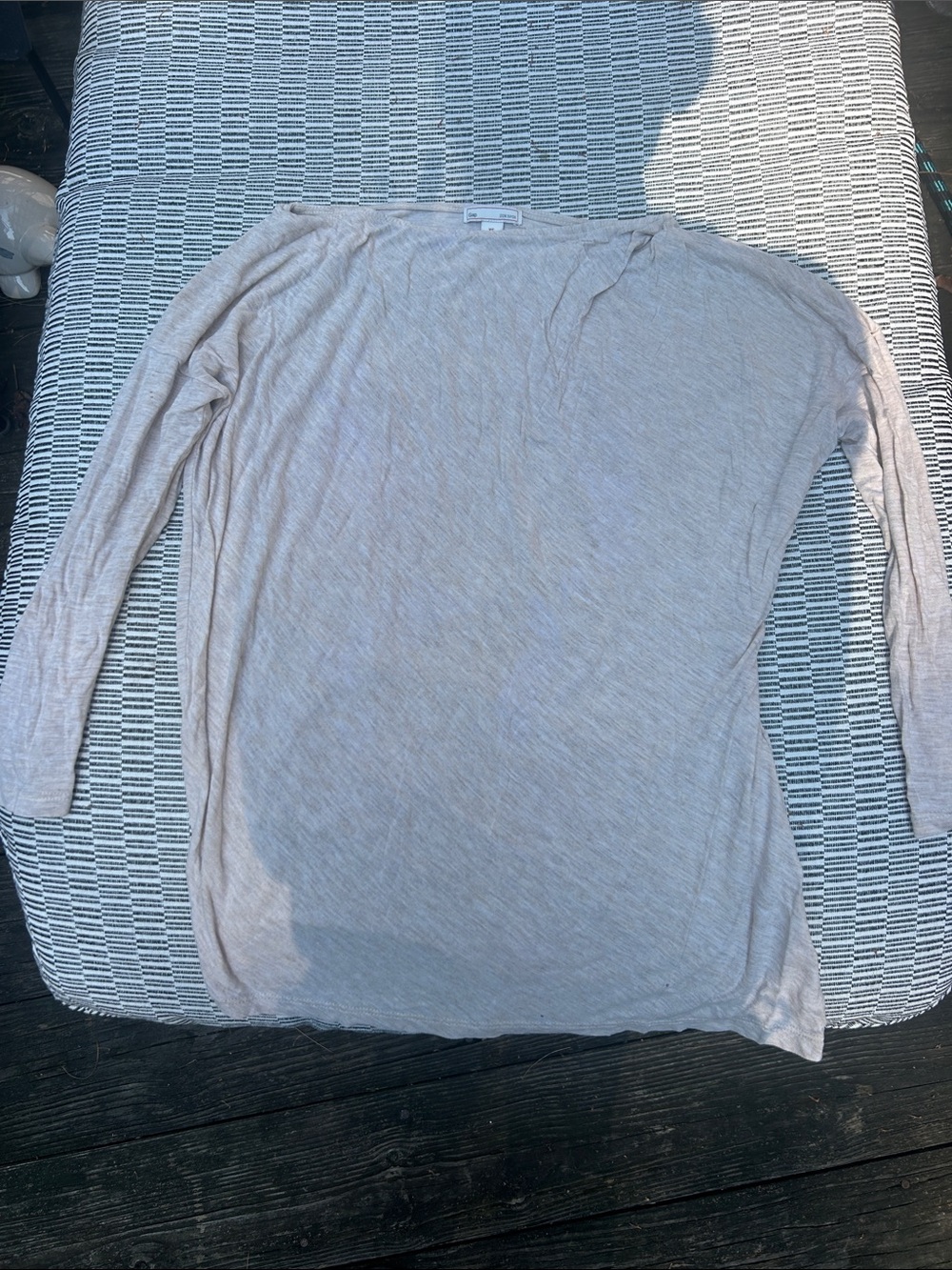GAP Lightweight Long-Sleeve Top in Light Beige